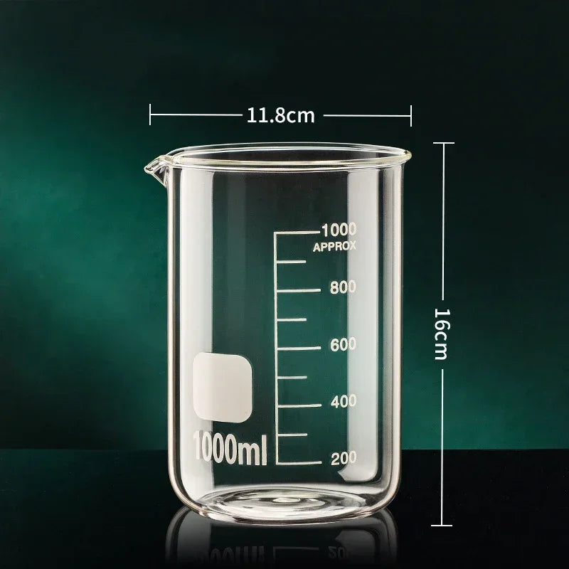50-1000ml High Borosilicate Glass Measuring Cup Kitchen Tool Baking Measuring Cups Clear Scale Cup Laboratory Transparent Beaker