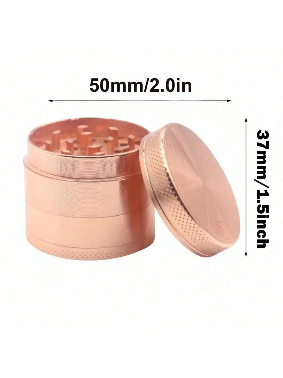 1.6in Zinc Alloy Herb Mill Grinder 4-Layer Manual Tobacco Spice Mortar Cigarette Herbal Grinder Smoking Accessories Kitchen Tool