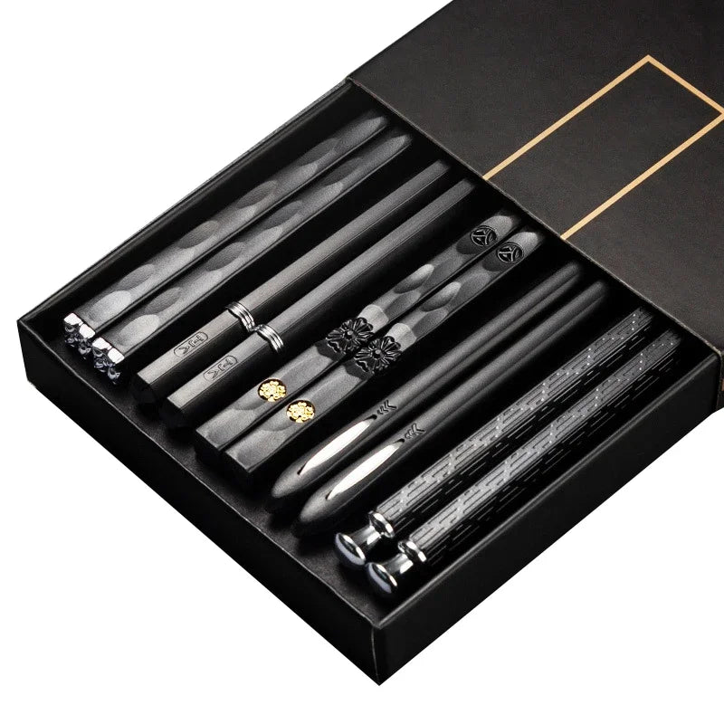 5Pairs High Quality Japanese Non-Slip Chopsticks Korean Home Hotel Restaurant Portable Healthy Food Stick For Sushi Chopsticks