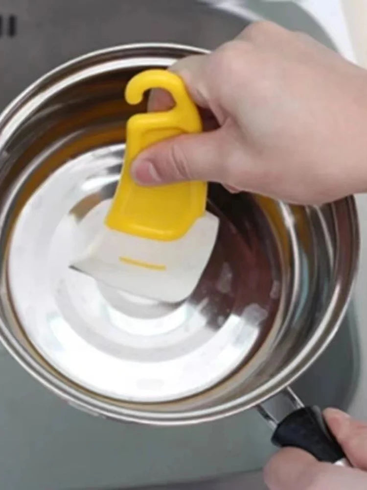 1PC/2PCS Kitchen Cleaning Soft Scraper To Remove Grease And Grease From The Bottom Of The Pan Soft Head Cleaner Silicone