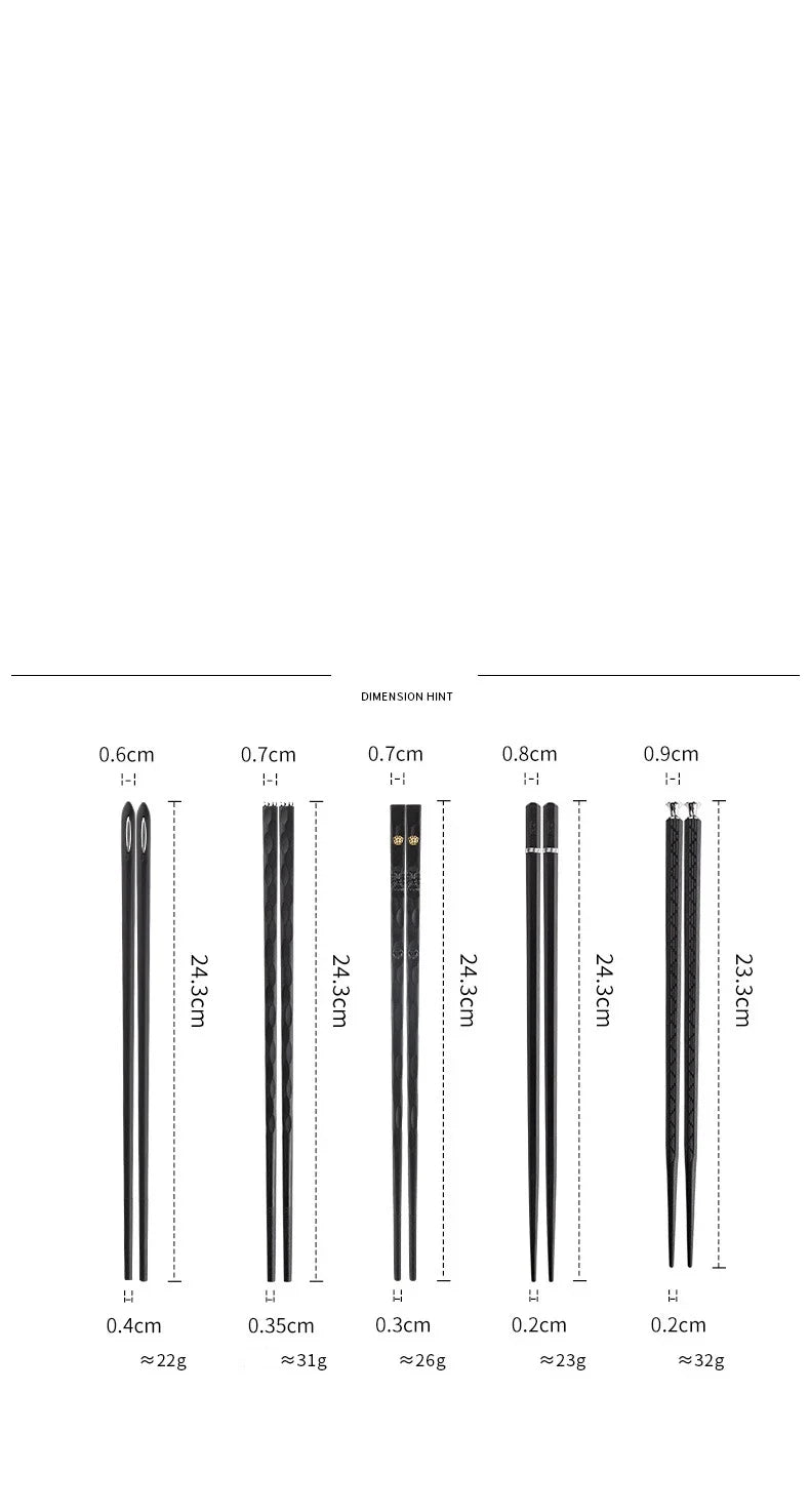 5Pairs High Quality Japanese Non-Slip Chopsticks Korean Home Hotel Restaurant Portable Healthy Food Stick For Sushi Chopsticks