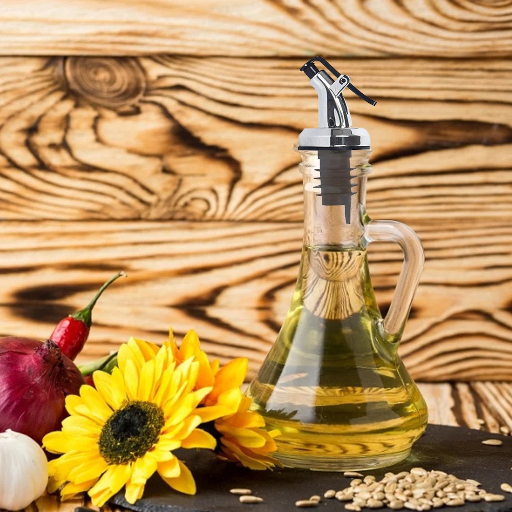 1-10PCS Kitchen Oiler Olive Oil Dispenser Pourer Whisky Liquor Oil Wine Bottle Pourer Cap Spout Stopper Mouth Dispenser
