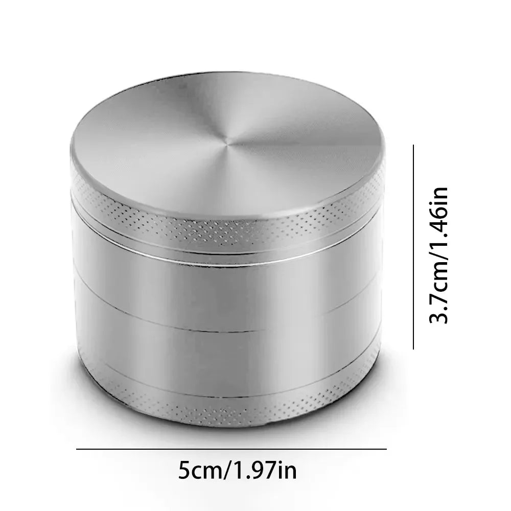 1.6in Zinc Alloy Herb Mill Grinder 4-Layer Manual Tobacco Spice Mortar Cigarette Herbal Grinder Smoking Accessories Kitchen Tool