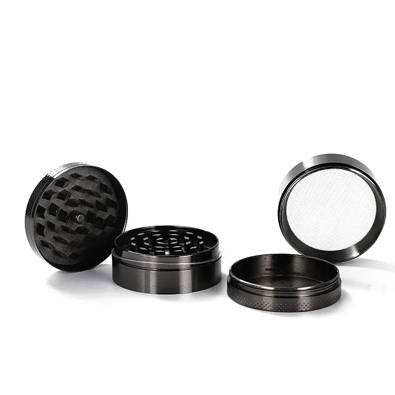 1.6in Zinc Alloy Herb Mill Grinder 4-Layer Manual Tobacco Spice Mortar Cigarette Herbal Grinder Smoking Accessories Kitchen Tool