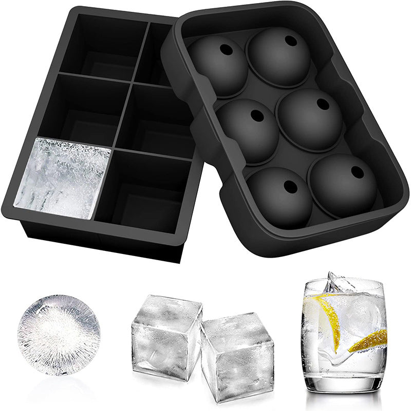 4/6/8/15 Grid Ice Cube Maker Household Large Ice Mold Bar Ice Making Mold Ice Ball Mold Ice Cube Mold Ice Tray Silicone with Lid