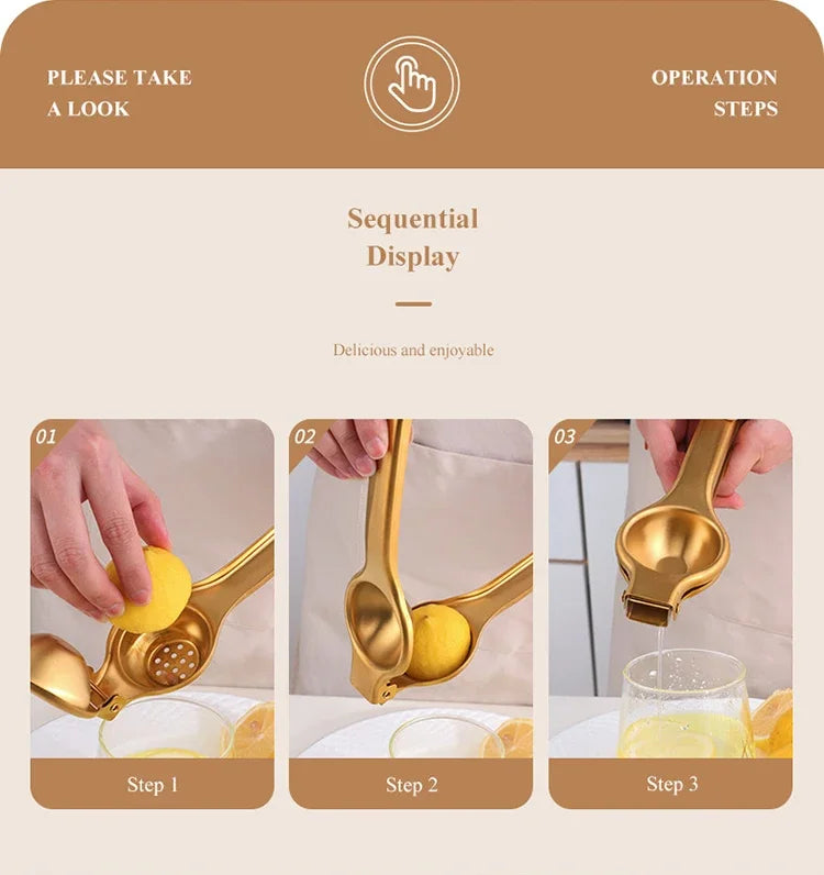 1PC Stainless Steel Manual Juicer Household Lemon Clip Creative Orange Juicer Squeezer Fruit Hand Pressing Kitchen Accessories