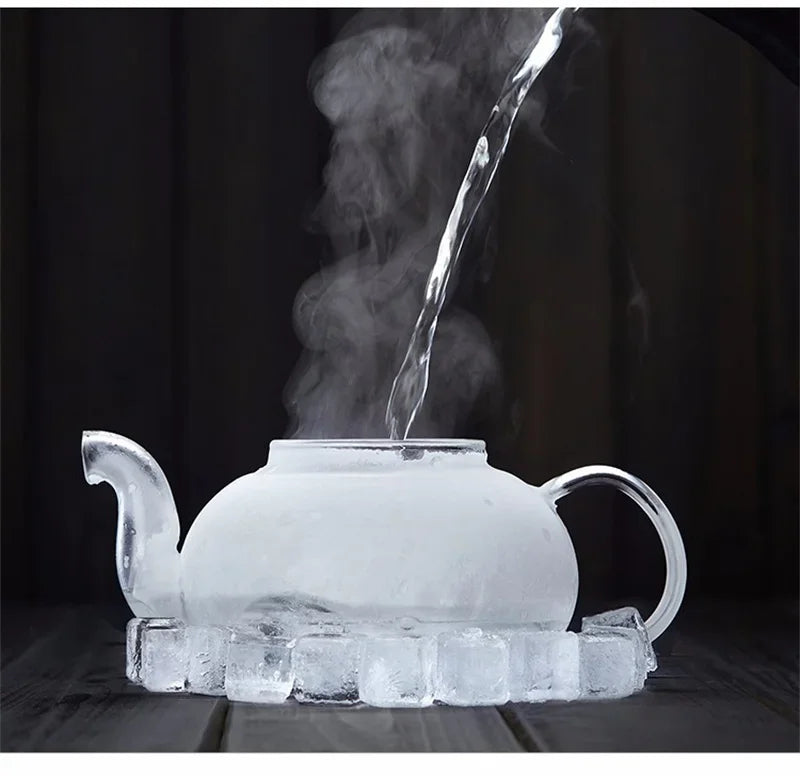 Glass Teapot with Tea Strainer Heat Resistant Glass Kettle Large Capacity Water Container Chinese Traditional Kung Fu Teaware