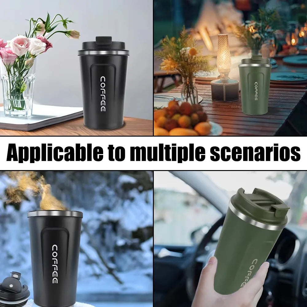380/510ML Leakproof Travel Thermo Cup for Tea Water Coffee Cup Double-layer Insulation Cold And Hot Thermo Cafe Thermos Mug