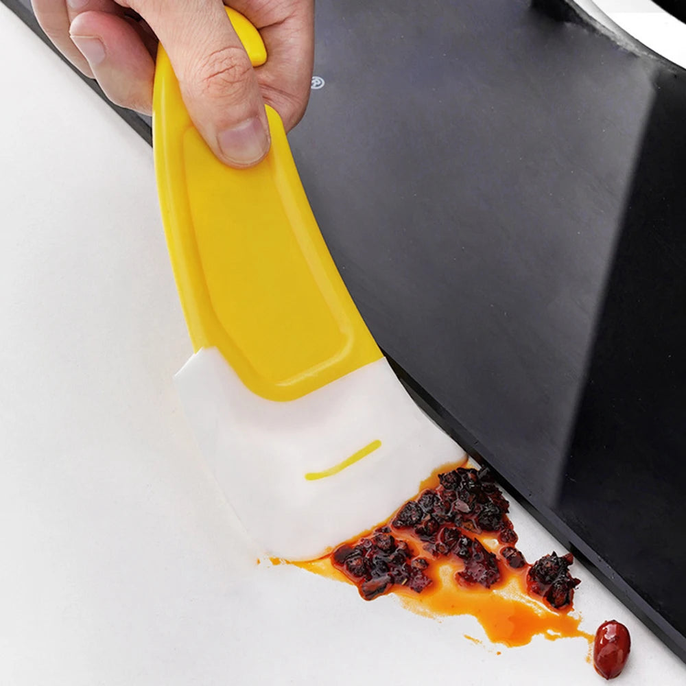 1PC/2PCS Kitchen Cleaning Soft Scraper To Remove Grease And Grease From The Bottom Of The Pan Soft Head Cleaner Silicone