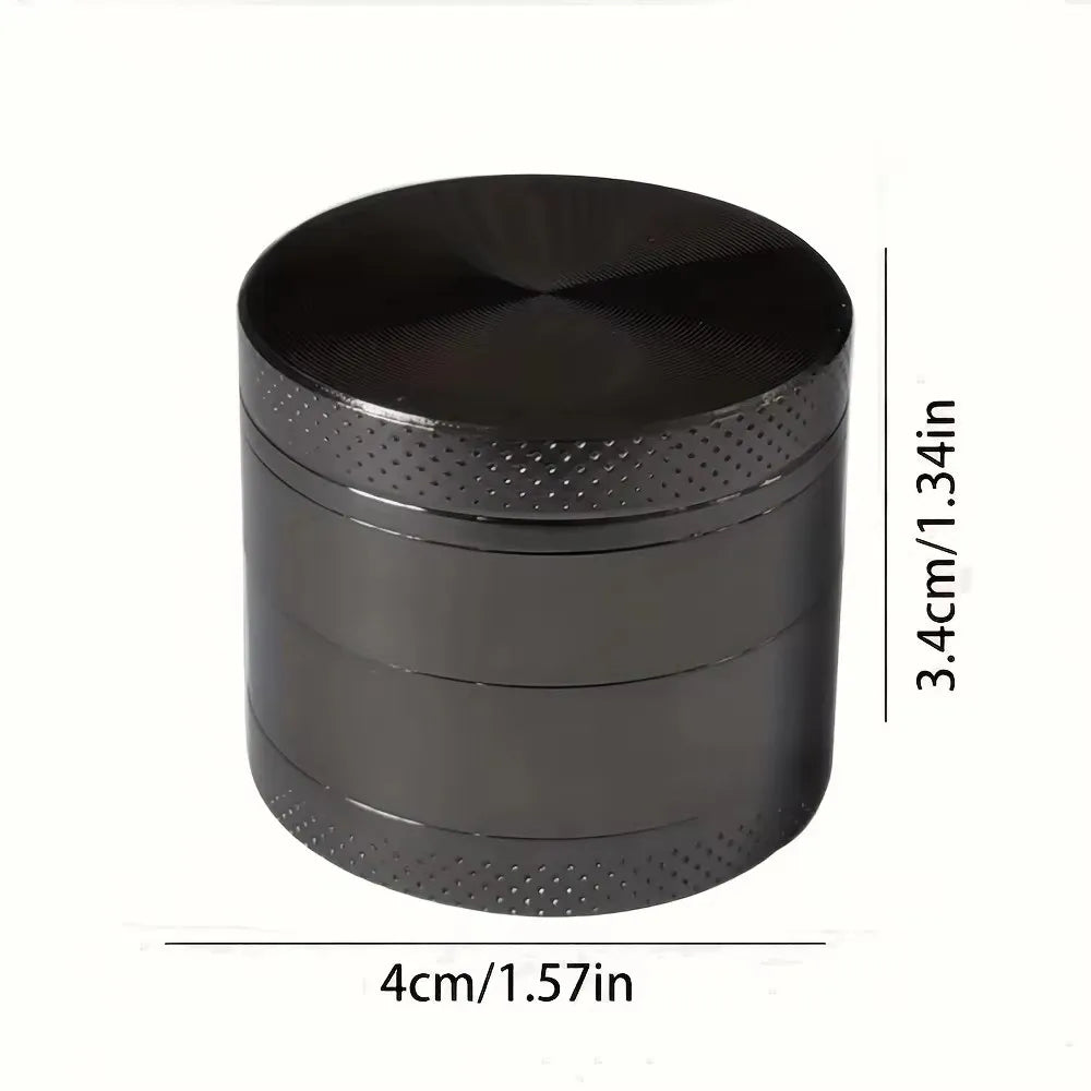 1.6in Zinc Alloy Herb Mill Grinder 4-Layer Manual Tobacco Spice Mortar Cigarette Herbal Grinder Smoking Accessories Kitchen Tool