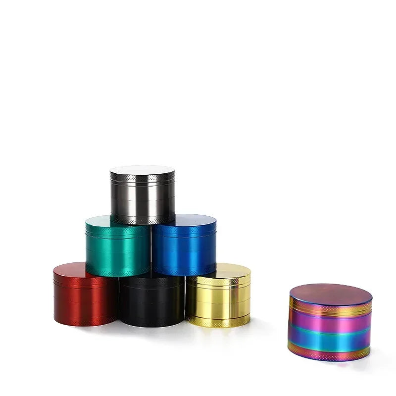 1.6in Zinc Alloy Herb Mill Grinder 4-Layer Manual Tobacco Spice Mortar Cigarette Herbal Grinder Smoking Accessories Kitchen Tool