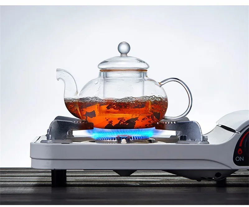 Glass Teapot with Tea Strainer Heat Resistant Glass Kettle Large Capacity Water Container Chinese Traditional Kung Fu Teaware