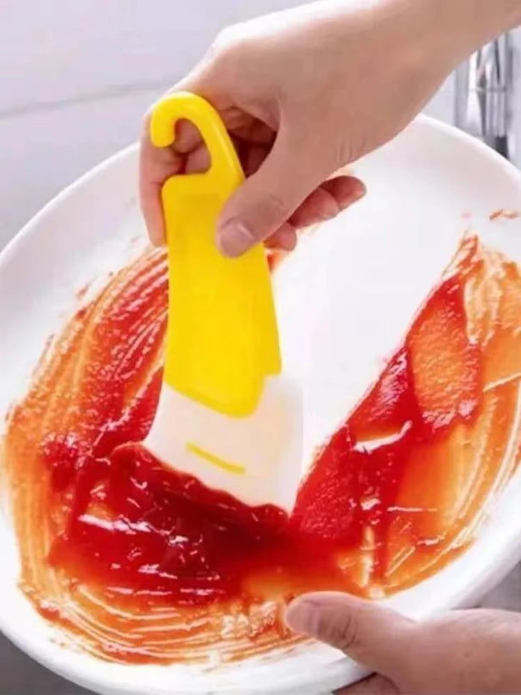1PC/2PCS Kitchen Cleaning Soft Scraper To Remove Grease And Grease From The Bottom Of The Pan Soft Head Cleaner Silicone