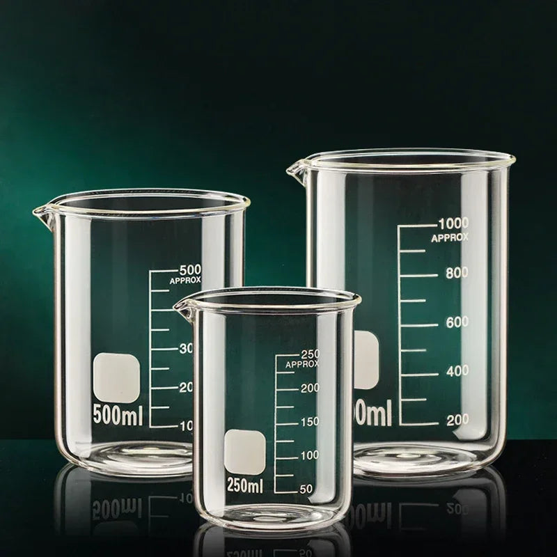 50-1000ml High Borosilicate Glass Measuring Cup Kitchen Tool Baking Measuring Cups Clear Scale Cup Laboratory Transparent Beaker