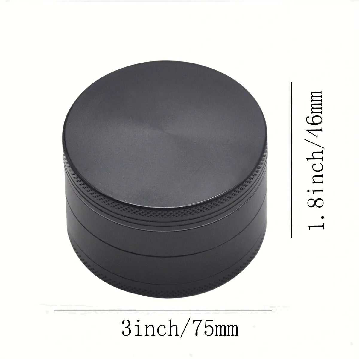 1.6in Zinc Alloy Herb Mill Grinder 4-Layer Manual Tobacco Spice Mortar Cigarette Herbal Grinder Smoking Accessories Kitchen Tool