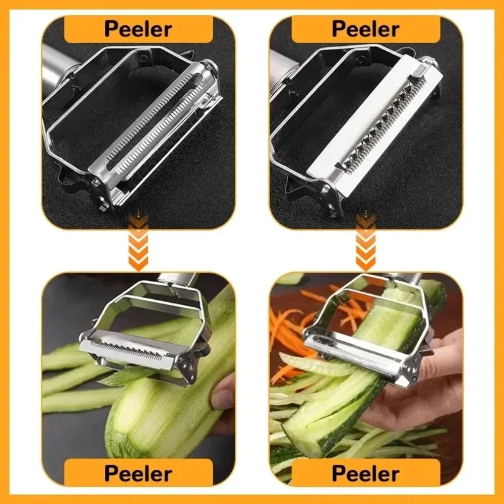Best Selling Stainless Steel Multifunctional Peeler for Home Vegetable Watermelon Potato Peeler Shredder Top Rated Kitchen Tool