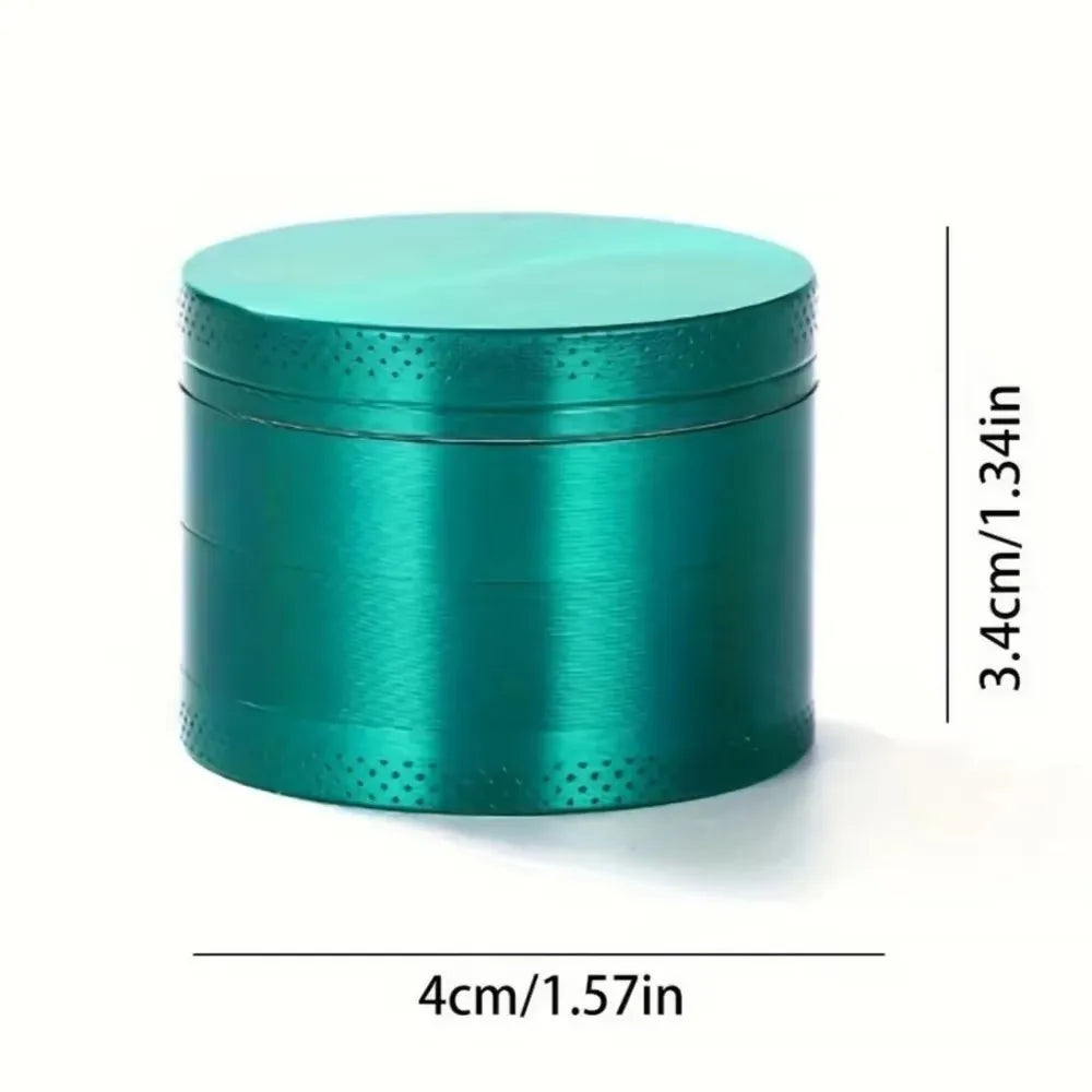 1.6in Zinc Alloy Herb Mill Grinder 4-Layer Manual Tobacco Spice Mortar Cigarette Herbal Grinder Smoking Accessories Kitchen Tool