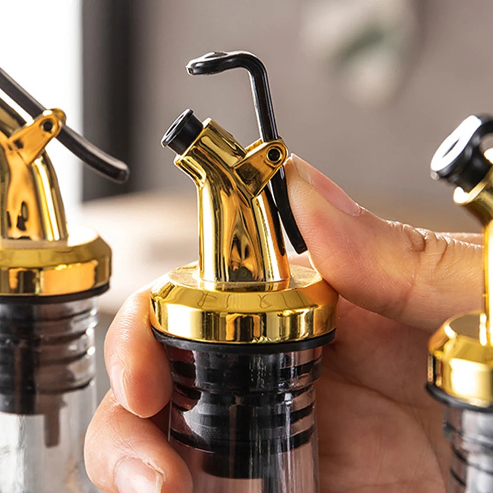 1-10PCS Kitchen Oiler Olive Oil Dispenser Pourer Whisky Liquor Oil Wine Bottle Pourer Cap Spout Stopper Mouth Dispenser