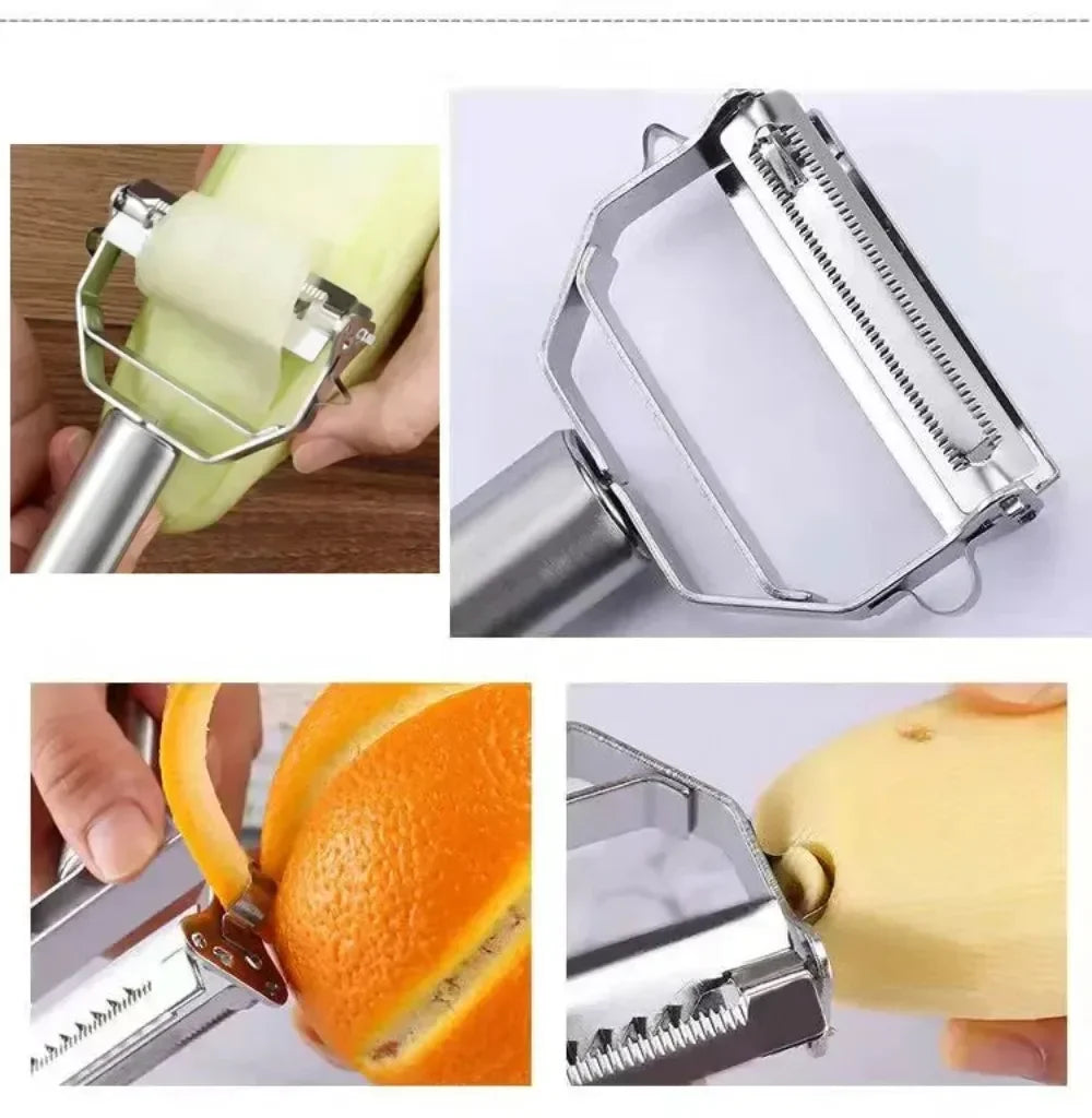 Best Selling Stainless Steel Multifunctional Peeler for Home Vegetable Watermelon Potato Peeler Shredder Top Rated Kitchen Tool