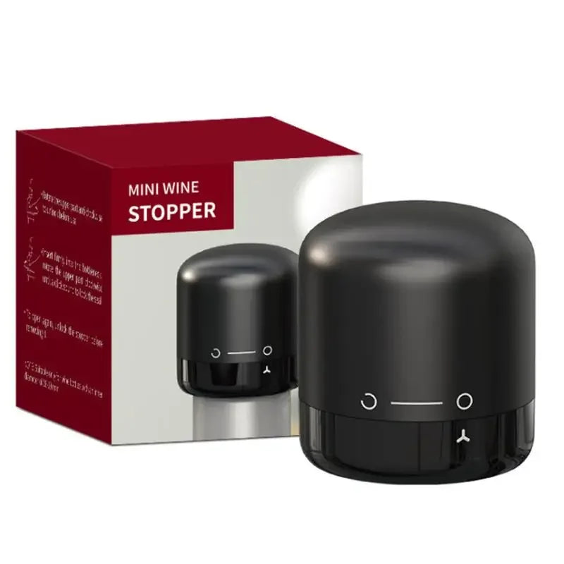 1pc Black Domestic Kitchen Sealing Red Wine Bottles Stoppers Mini Preservation Spin Leak Proof Wine Champagne Stoppers Cap