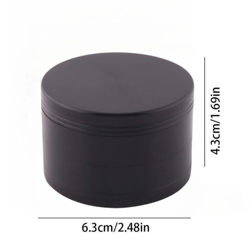 1.6in Zinc Alloy Herb Mill Grinder 4-Layer Manual Tobacco Spice Mortar Cigarette Herbal Grinder Smoking Accessories Kitchen Tool