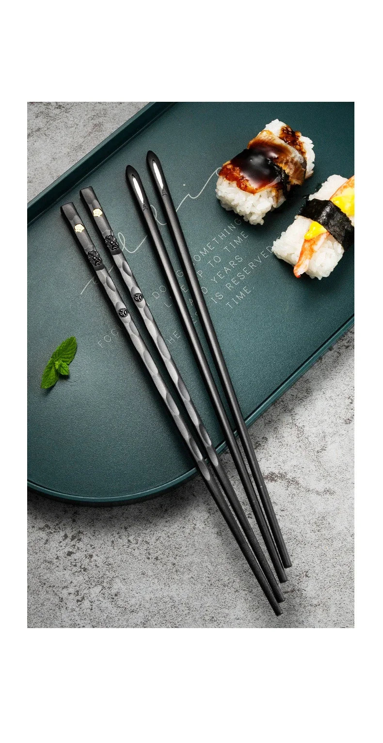 5Pairs High Quality Japanese Non-Slip Chopsticks Korean Home Hotel Restaurant Portable Healthy Food Stick For Sushi Chopsticks