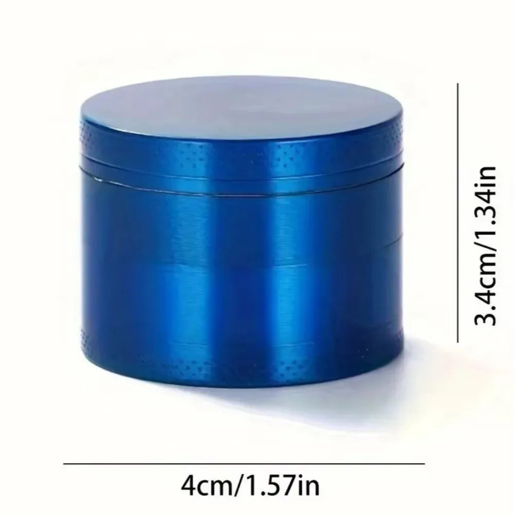 1.6in Zinc Alloy Herb Mill Grinder 4-Layer Manual Tobacco Spice Mortar Cigarette Herbal Grinder Smoking Accessories Kitchen Tool