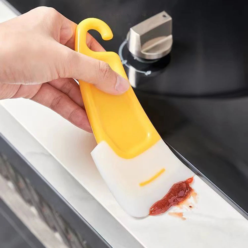 1PC/2PCS Kitchen Cleaning Soft Scraper To Remove Grease And Grease From The Bottom Of The Pan Soft Head Cleaner Silicone