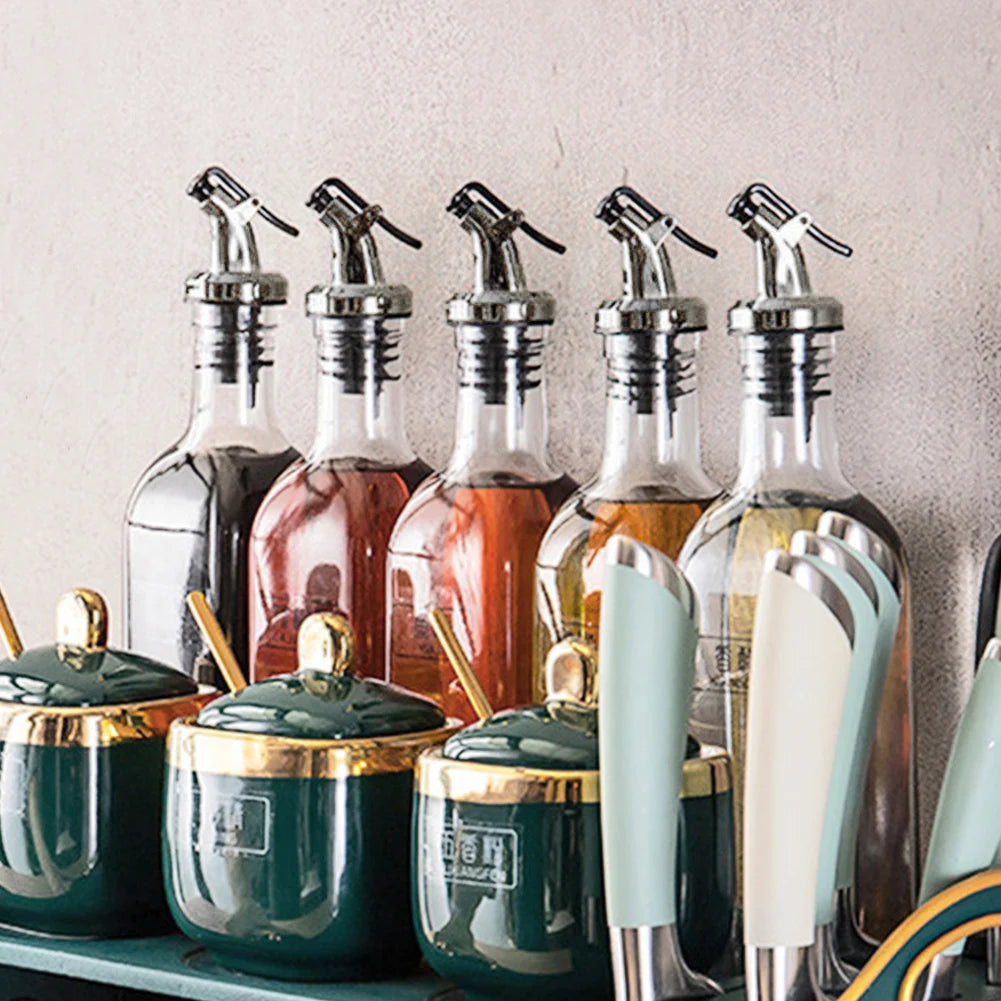 1-10PCS Kitchen Oiler Olive Oil Dispenser Pourer Whisky Liquor Oil Wine Bottle Pourer Cap Spout Stopper Mouth Dispenser