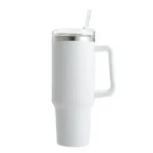 1200MLThermosCupStainless Steel Coffee Car Cup RefrigeratedVacuum Insulated WaterCup with Straw Leak Proof CoverSuitable for Gym