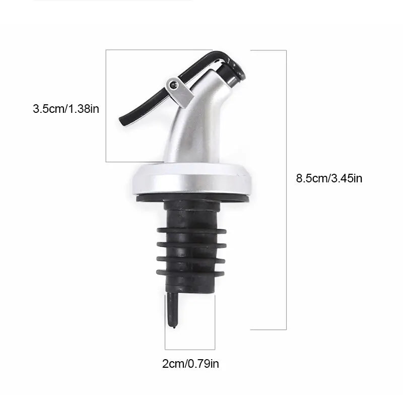 3pcs Silver Household Kitchen Seasoning Bottles Soy Sauce Vinegar Bottles Mouth Stoppers No Oil Leakage No Oil Hanging Tools