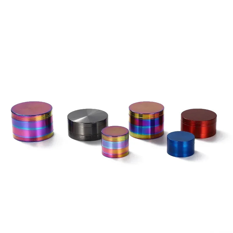 1.6in Zinc Alloy Herb Mill Grinder 4-Layer Manual Tobacco Spice Mortar Cigarette Herbal Grinder Smoking Accessories Kitchen Tool