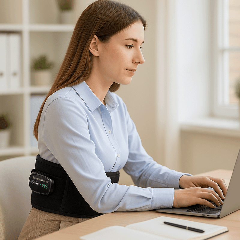 Portable Heating Pad - Cordless Rechargeable Heating Pad with Massager