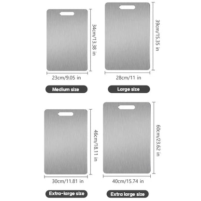 316 Stainless Steel Panel and Chopping Board Kitchen Household Thickened Double Sided Cutting Board Block Kneading Dough Board