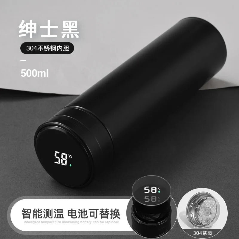 2024 New Temperature Display Thermos Keeps Cold And Heat Thermal Bottle Stainless Steel Thermos For Baby Children Kids Terms