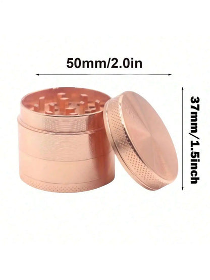 1.6in Zinc Alloy Herb Mill Grinder 4-Layer Manual Tobacco Spice Mortar Cigarette Herbal Grinder Smoking Accessories Kitchen Tool