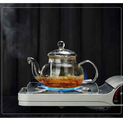 Glass Teapot with Tea Strainer Heat Resistant Glass Kettle Large Capacity Water Container Chinese Traditional Kung Fu Teaware