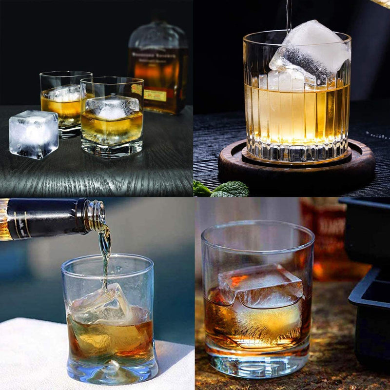 4/6/8/15 Grid Ice Cube Maker Household Large Ice Mold Bar Ice Making Mold Ice Ball Mold Ice Cube Mold Ice Tray Silicone with Lid