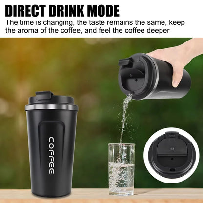 380/510ML Leakproof Travel Thermo Cup for Tea Water Coffee Cup Double-layer Insulation Cold And Hot Thermo Cafe Thermos Mug