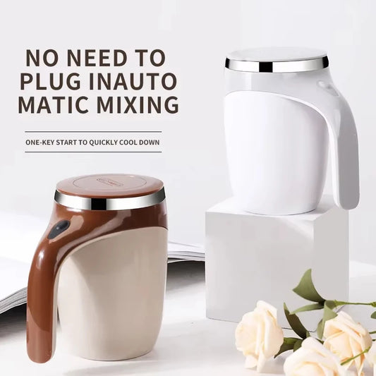 Electric stirring, fully automatic coffee cup, lazy person, stainless steel rotating water cup, charging portable