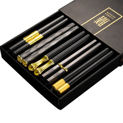 5Pairs High Quality Japanese Non-Slip Chopsticks Korean Home Hotel Restaurant Portable Healthy Food Stick For Sushi Chopsticks