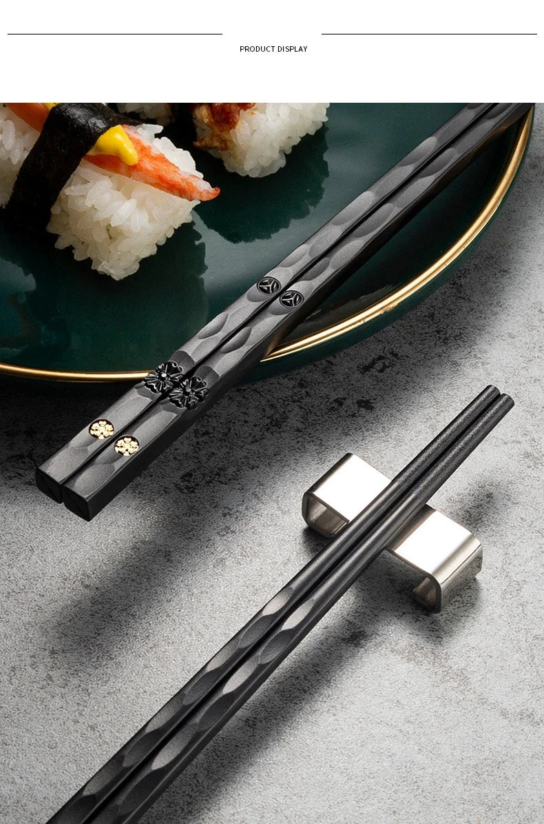 5Pairs High Quality Japanese Non-Slip Chopsticks Korean Home Hotel Restaurant Portable Healthy Food Stick For Sushi Chopsticks