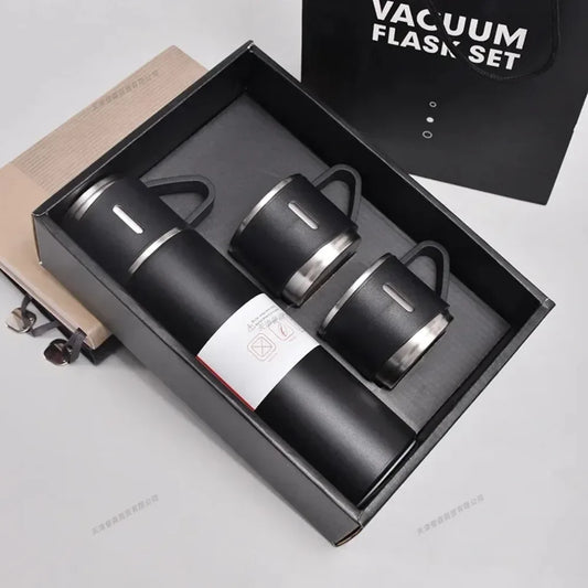 500ML Stainless Steel Vacuum Flask Gift Set Business Style Thermos Bottle Outdoor Travel Insulation Cup Couple Office Drinkware