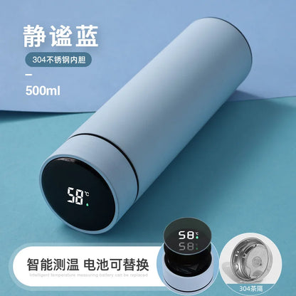 2024 New Temperature Display Thermos Keeps Cold And Heat Thermal Bottle Stainless Steel Thermos For Baby Children Kids Terms