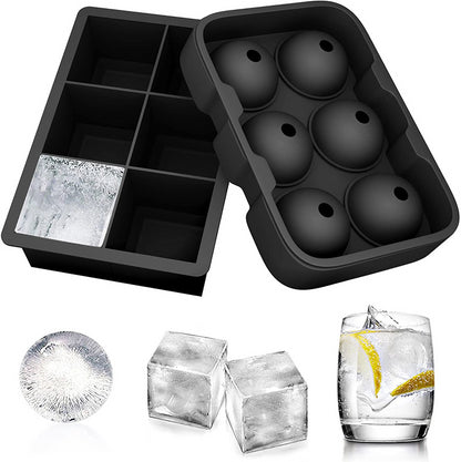 4/6/8/15 Grid Ice Cube Maker Household Large Ice Mold Bar Ice Making Mold Ice Ball Mold Ice Cube Mold Ice Tray Silicone with Lid