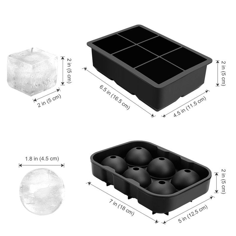 4/6/8/15 Grid Ice Cube Maker Household Large Ice Mold Bar Ice Making Mold Ice Ball Mold Ice Cube Mold Ice Tray Silicone with Lid