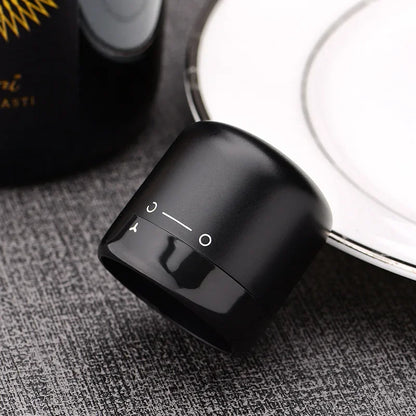 1pc Black Domestic Kitchen Sealing Red Wine Bottles Stoppers Mini Preservation Spin Leak Proof Wine Champagne Stoppers Cap