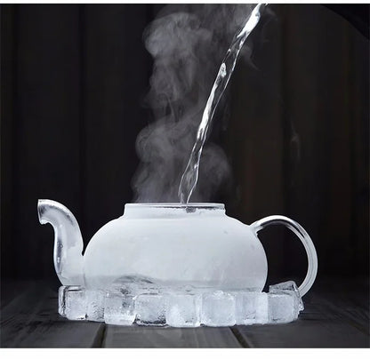 Glass Teapot with Tea Strainer Heat Resistant Glass Kettle Large Capacity Water Container Chinese Traditional Kung Fu Teaware