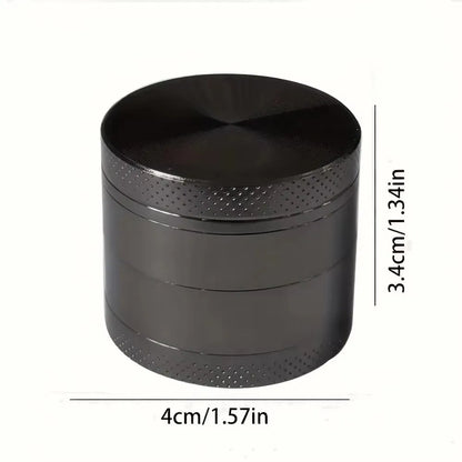 1.6in Zinc Alloy Herb Mill Grinder 4-Layer Manual Tobacco Spice Mortar Cigarette Herbal Grinder Smoking Accessories Kitchen Tool