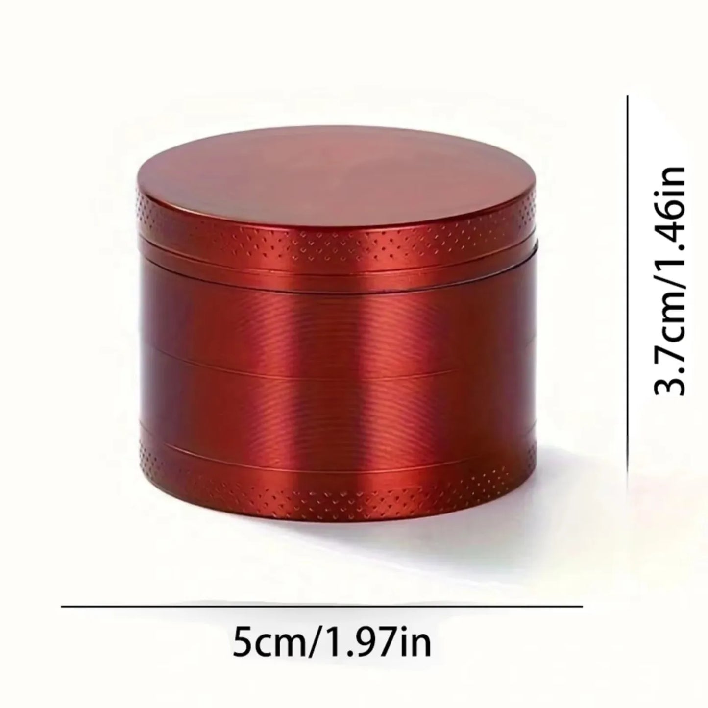 1.6in Zinc Alloy Herb Mill Grinder 4-Layer Manual Tobacco Spice Mortar Cigarette Herbal Grinder Smoking Accessories Kitchen Tool